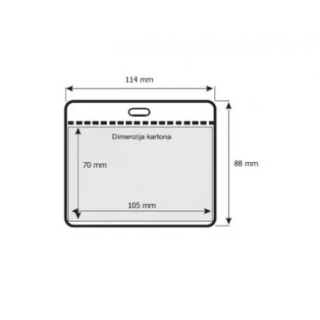 70x105 horizontalni nosač ID Kartice
