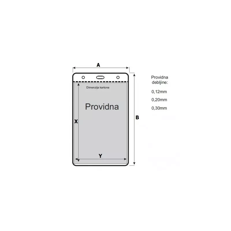 DIMENZIJE PO ZAHTEVU - Providan PVC Nosač ID Kartica