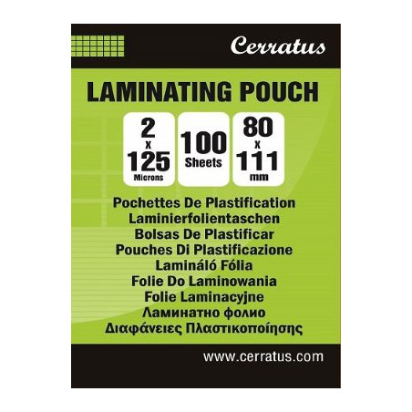 80x111 folija za plastifikaciju, 125 mic